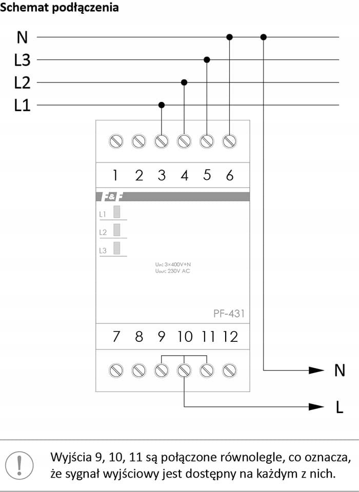 F&F automatyczny przełącznik faz PF-431 FIF 06